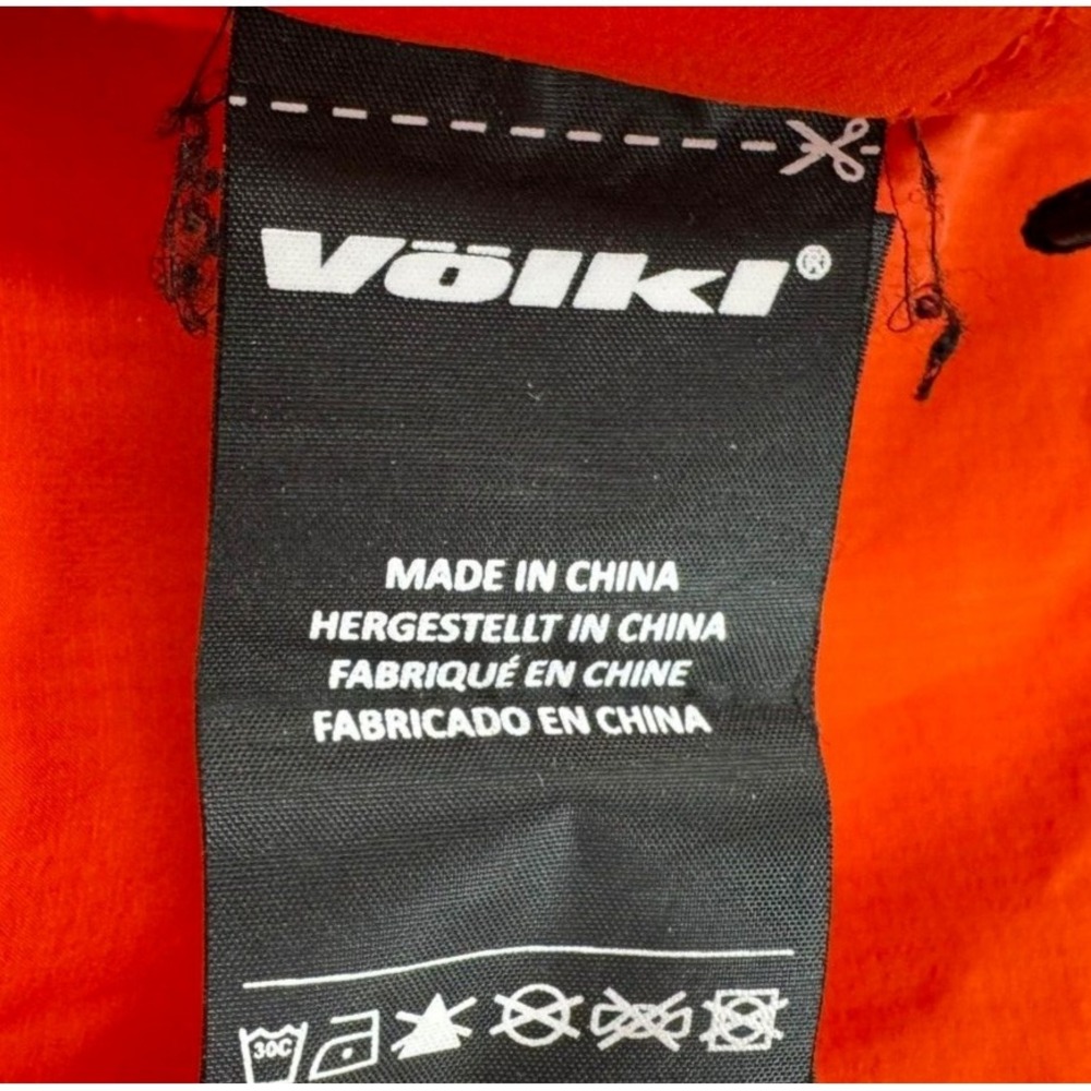 Volkl Men's Orange Pro Insulator Hooded Windproof Jacket Size Small READ - Picture 7 of 11